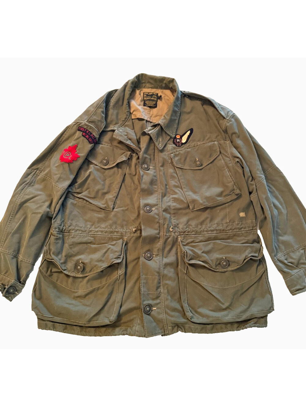 Polo Ralph Lauren Mens Military Field Jacket Eagle Crest Full Zip Size 3XB RARE